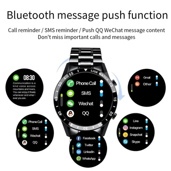 LIGE 2020 Moda Cerc Complet Touch Screen Bărbați Ceasuri Inteligente Impermeabil Sporturi Ceas Fitness de Lux Telefon Bluetooth Ceas Inteligent