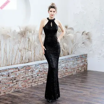 Ucraina Vestido Longo Vânzare Bumbac Poliester Lanon Plus Dimensiunea Rochie De Vară 2019 Nou Model Slim Sexy Banchetul Anual Lungă Coadă De Pește