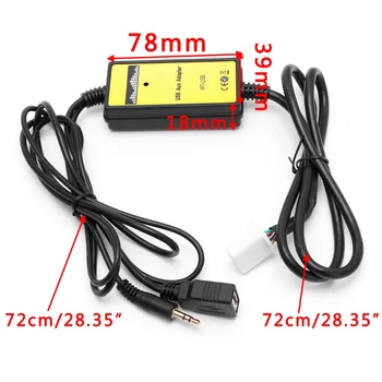 2x6Pin Audio AUX Cablu Auto USB Aux-in cu Cablu Adaptor pentru MP3 Player Interfață Radio Pentru Toyota Camry/Corolla/Matrix U1JF