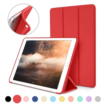 Pentru iPad Mini 1 2 3 Caz, Flexibile, Spate Moale Tpu Silicon PU Caz din Piele Fata Smart Cover pentru Apple iPad Mini 1/Mini 2/Mini 3