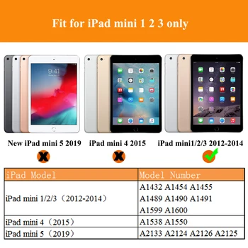 Pentru iPad Mini 1 2 3 Caz, Flexibile, Spate Moale Tpu Silicon PU Caz din Piele Fata Smart Cover pentru Apple iPad Mini 1/Mini 2/Mini 3