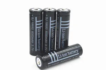 Noi 4buc Înaltă calitate 18650 3.7 V 6000mAh Li-ion Baterie Reîncărcabilă + UE/SUA Inteligent Încărcător de Baterie