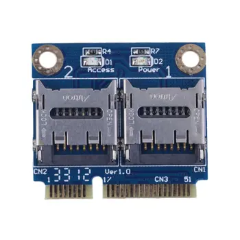 Noul Mini PCI-e mpci-e pentru Dual TF Reader Adaptor PCI-E PENTRU Card TF en-Gros