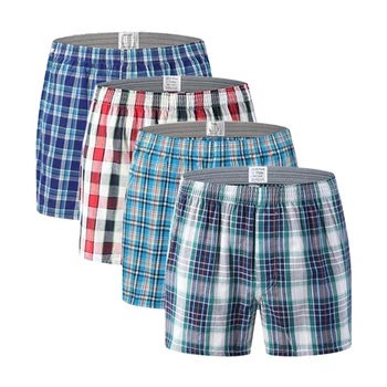 2 buc/lot Plus dimensiune pantaloni scurți Bărbați bumbac vrac pijamale boxeri lenjerie Acasă moale pijamale cu chiloți