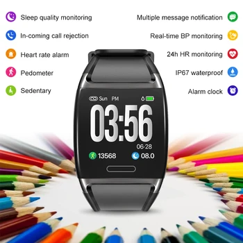 Ceas inteligent V2 bratara ecran mare Heart Rate Monitor tensiunii arteriale Mesaj Împinge iOS Android Sports Tracker de Fitness Bratara