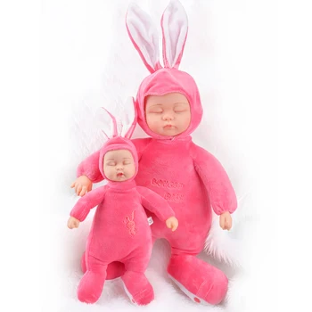 25CM Mini Moi Umplute Jucărie de Pluș Urs Bunny Jucării Pentru Copii din Silicon de Dormit pentru Copii Renăscut Baby Dolls Copii Pentru Fete