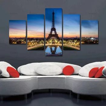 Panza pictura Imagine Paris Turnul Eiffel postere Modular pictura pe perete pentru camera de zi de Decorare Acasă