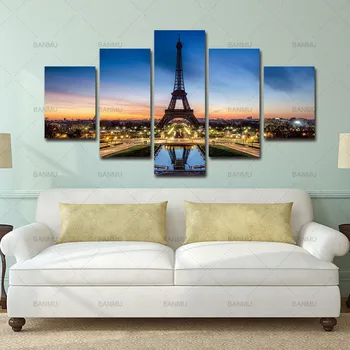 Panza pictura Imagine Paris Turnul Eiffel postere Modular pictura pe perete pentru camera de zi de Decorare Acasă