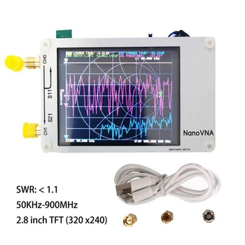 Nano VNA Analizor Vectorial de Retea Apăsarea Sn 50KHz-900MHz Digital cu unde Scurte MF HF VHF UHF Antena Analizor cu Cablu RF