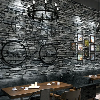 3D Tapet Caramida Restaurant Living Fundal de Decor Acasă Impermeabil din PVC de Perete de Vinil Role de Hârtie Model de Piatra, Tapet 3D