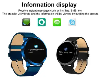Q8 Bluetooth Ceas Inteligent Impermeabil Dispozitiv Portabil Din Oțel Inoxidabil Ceas De Mana Barbati Femei Tracker De Fitness Smartwatch