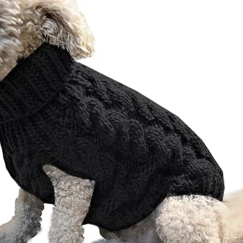 Câine mic Jachete Tricot Pulover Pisicile de Companie, Catelus Strat de Haine Cald Costum de Îmbrăcăminte pentru animale de Companie Pulover FAS6