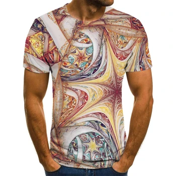 2020 3D funny T-shirt pentru bărbați psihedelice imprimare casual cu mânecă scurtă T-shirt pentru bărbați streetwear tricou barbati XL 110-6XL