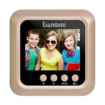 Danmini W5 2.4 inch Usa de Securitate Digitală Ecran Color Nu Deranjeze Peephole Viewer 2 MP Sprijin Maxim 32G Card TF(Aur)