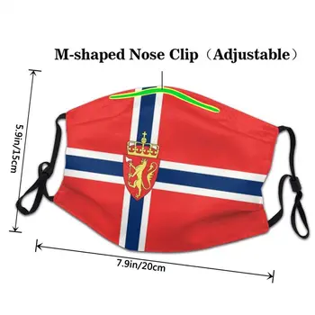 Pavilionul Norvegiei Scandinave Cruce Și Stema De Gura, Masca De Adult Emblemă Națională Masca Oameni Protecție Respiratorie Mufla