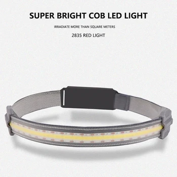 Portabil COB LED Strip Farurilor 3 Moduri 300LM Faruri Impermeabil în aer liber Lanterna de Cap de 1000 mAh pentru Vanatoare Camping