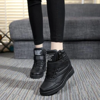 Casual Mare Sus Pantofi coreean Invizibil Crescut Pană Călcâi de Agrement Adidasi Femei Dantela-up Pantofi Platforma