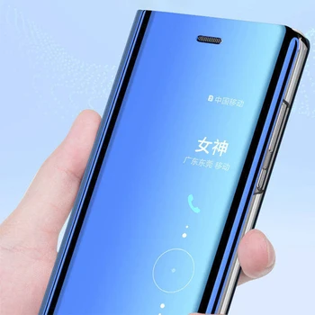 Oglinda Caz Flip Pentru Huawei Honor 10 lite lumină Complet Telefonul de pe Capac de Protecție din Piele de Caz Pentru Onoarea 10i Suport Bara fundas