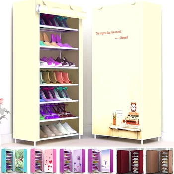 Simplu Multi Strat suport Pantofi din materiale Nețesute Ușor de Asamblat Raft de Depozitare de Metal în Picioare Pantofi DIY Cabinet Mobilier Camera de zi