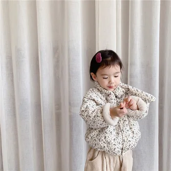 MILANCEL Iarna Noi Copii Parka Florale Fete Îngroșa Haine Stil Scurt Copii Haina Fete coreene Îmbrăcăminte exterioară