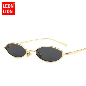 LeonLion de Aur de Moda Cadru Oval de Lentile de ochelari de Soare Femei/Bărbați Ocean de Lentile de Ochelari de Soare Femle Cumpărături UV400 Lunette De Soleil Femm