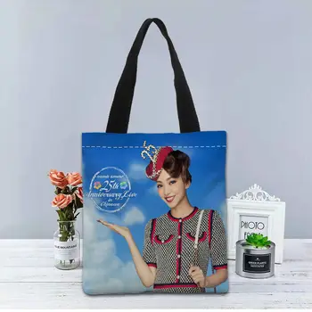 Noi Personalizate Namie Amuro tipărite Geantă de mână de panza tote pungi de cumpărături de călătorie Casual Utile Geantă de Umăr geanta unei femei