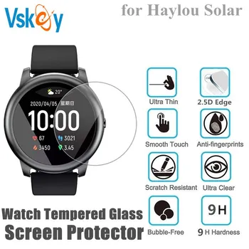 VSKEY 100BUC Sticlă Călită pentru Haylou Solare Rotund Ceas Inteligent cu Ecran Protector Diametru D36.5mm Film Protector