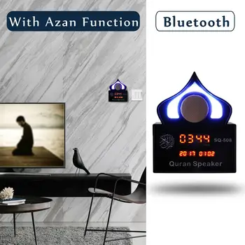 Wireless Colorate de Lumină LED-uri Ceas bluetooth Ramadan Control de la Distanță Coran Vorbitor Azan Islamice Musulmane MP3 Player Coran Translator