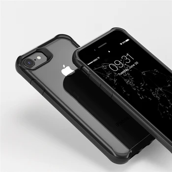 KEYSION Caz rezistent la Socuri pentru iPhone SE 2020 Nou TPU+PC Transparent de Protecție Capacul din Spate pentru iPhone 11 Pro Max XR XS Max 8 7 Plus
