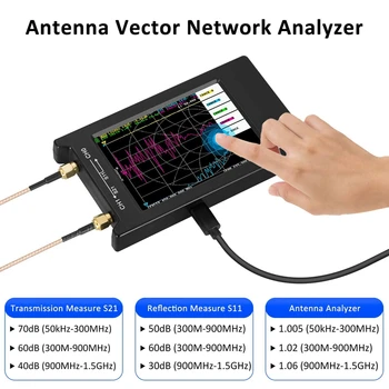 Noi NanoVNA-H4 4 Inch LCD Display-50KHz-1.5 GHz VNA HF VHF UHF UV Analizor Vectorial de Retea Analizor de Antena