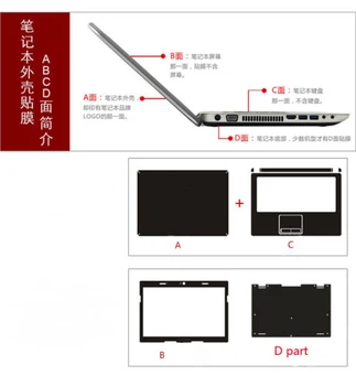 Laptop Autocolant Piele Decalcomanii de fibra de Carbon Capac Protector pentru Razer Blade Stealth 14