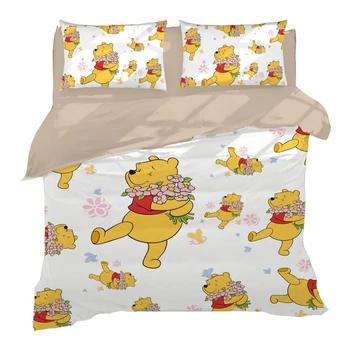 Disney Winnie the Pooh set de lenjerie de pat twin dimensiune plapuma pentru copii dormitor constantin băieți pat dublu set unic regina king cuvertură de pat