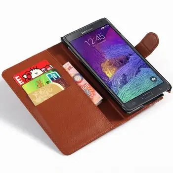 Portofel Caz Pentru Samsung Galaxy Note 4 N9100 Note4 N910F N910C SM-N910S SM-N910C Piele Flip Cover Deținătorii de Carduri Hoesjes Fundas