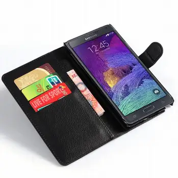 Portofel Caz Pentru Samsung Galaxy Note 4 N9100 Note4 N910F N910C SM-N910S SM-N910C Piele Flip Cover Deținătorii de Carduri Hoesjes Fundas