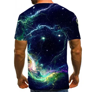 UNEY Galaxy Tricou NE Dimensiune Grafic T Shirt Noutate Spațiu de Imprimare Tricou Barbati/Femei cu maneci Scurte Rotund gat Topuri La Tee