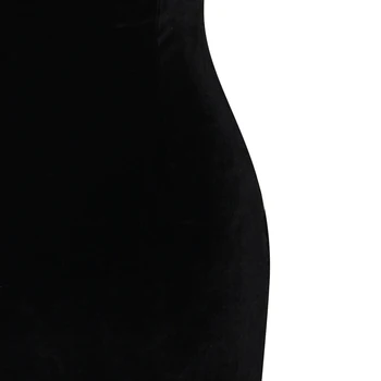 Karlofea Nouă Primăvară Rochie Midi Solid Negru Elegant Casual De Pe Umăr Rochie De Catifea Sexy Club Maneca Lunga Bodycon Rochie De Petrecere