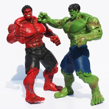 Film Super-Erou Avengers Hulk PVC figurina jucarie 25cm Roșu Hulk Hulk Verde Cifre Jucarii Transport Gratuit