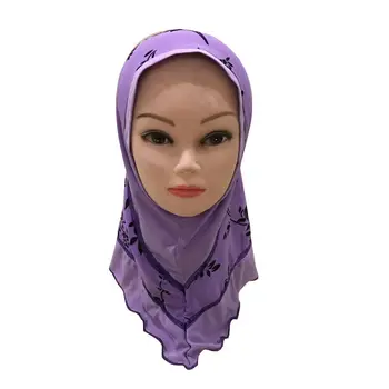 Muslim Copii Fete Hijab-O Singură Bucată Amira Islamic Cap Turban Văl Șal Folie Arabe Rugăciune Hijabs Pălării Gata Să Poarte Eșarfă