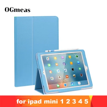 De caz pentru iPad Mini 1 2 3 4 pentru iPad Mini 5 Caz cu Suport Creion Ultra Slim din Piele PU Smart Cover pentru iPad, 7.9
