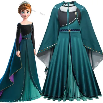 Disney Frozen 2 Anna Elsa Costum Rochie De Printesa Elsa Cosplay Femei Costum De Halloween Congelate Elza Vestidos Adult/Fete Dress