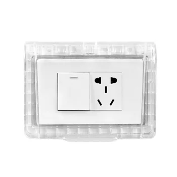 Auto-adeziv rezistent la apa cutie 118 tip universal transparent switch socket capac de praf baie bucatarie socket stropi dovada cutie