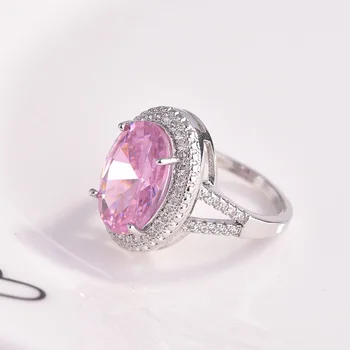 2020 nou de lux roz oval de argint 925 inel de logodna pentru femei lady cadou de aniversare bijuterii vrac vinde R5236