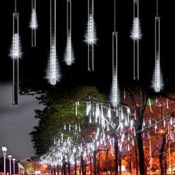 Anul nou 30cm/80cm în aer liber Ploaie de Meteoriți 8 Tuburi LED Lumini Șir Impermeabil Pentru Pomul de Craciun Petrecere de Nunta de Decorare