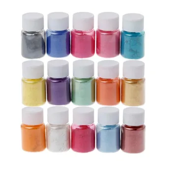 15 Culori Vopsele Pulbere de Rășină Epoxidică Perle Naturale Mice Praf de Pigment mai Nou Manual DIY Pigment Săpun Coloranți