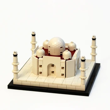BuildMoc City Street View Jucărie Micro Taj Mahal Palace Creator Clădiri Celebre De Arhitectură Asamblate Blocuri Educaționale