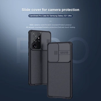 Nillkin pentru Samsung Galaxy S21 Ultra Camshield Armura Rezistent la Impact Cover Slide Camera de Caz de Protecție pentru Samsung S21 Plus 5G