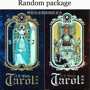 78 BUC/Set Holografic Tarot Joc de Bord Strălucire Tarot Carti de Joc Ediție în limba engleză Tarot Regulile în engleză