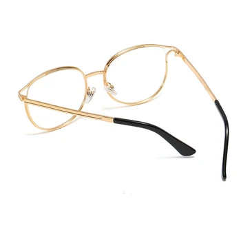 Femei pahare transparente de moda ochi de Pisică metal rama de ochelari femei Retro Brand Optice feminin de ochelari Ochelari de vedere