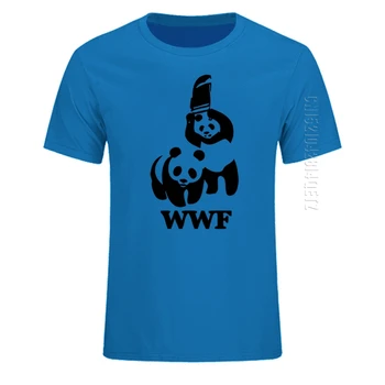 WEWANLD WWF Wrestling Panda Comedie Camiseta O Gât T Cămașă Bărbați Bumbac Moda Amuzant Tricou Supradimensionat Rece Tees