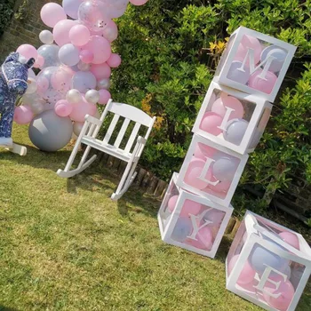 Copilul cabină de duș balon umplut-o-z litere fundaluri cutie de gen dezvăluie un an petrecerea de ziua decor pentru copii băiat și fată 1 de naștere